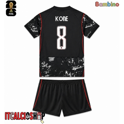 Canada Ismael Kone #8 Seconda Maglia Bambino Mondiali 2026 Manica Corta (+ Pantaloni corti)